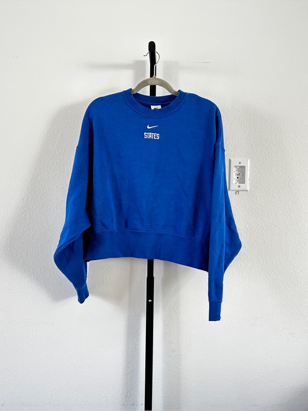 Nike Women Phoenix Fleece Oversized Crewneck Sweatshirt Royal Blue, Size XS
